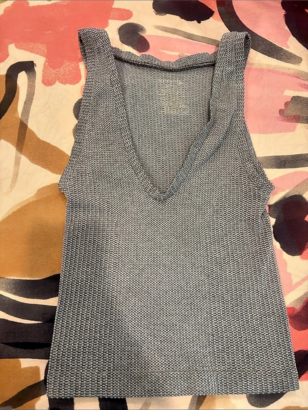 Free people Gray Knit Tank Top